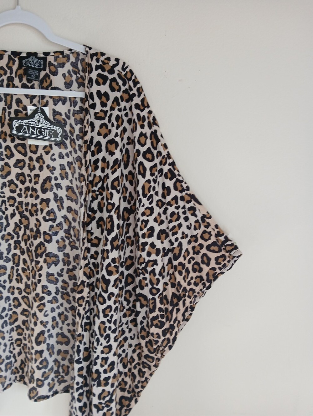 Angie Animal Print Open Kimono Top Size 2X NWT - Picture 10 of 11